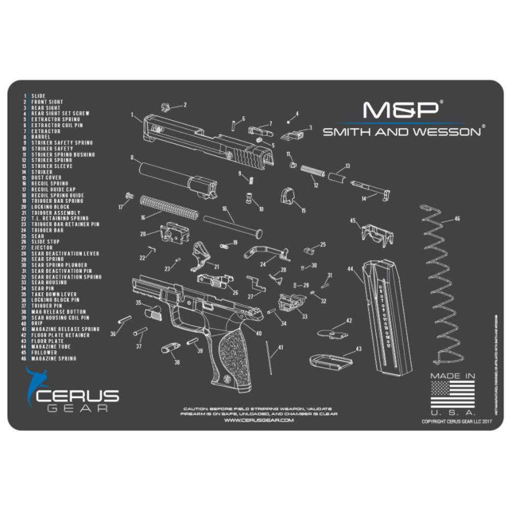 Cleaning Equipment Cerus Gear 4.50" S&W M&P SCHEMATIC GRAY/BLUE • Model: 4.50"